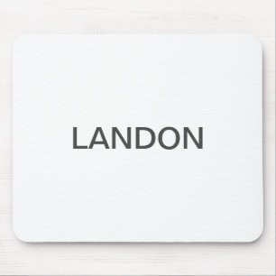 Tapis De Souris Texte éditable moderne   Blanc et gris foncé
