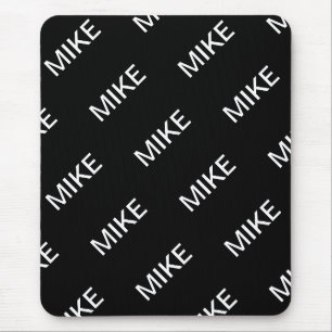 Tapis De Souris Texte personnalisable Moderne gras Noir & Blanc