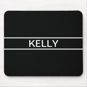 Tapis De Souris Texte personnalisable Moderne gras Noir & Blanc