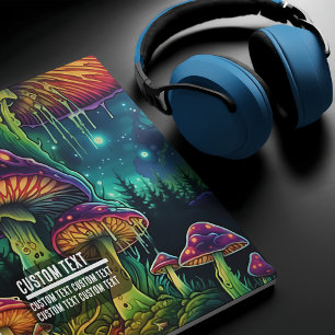 Tapis De Souris Texte personnalisé Champignon psychédélique lumine