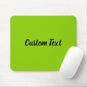 Tapis De Souris Texte personnalisé sur fond vert citron avec écrit