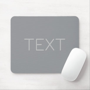 Tapis De Souris Texte simple à l'aspect tridimensionnel Gris