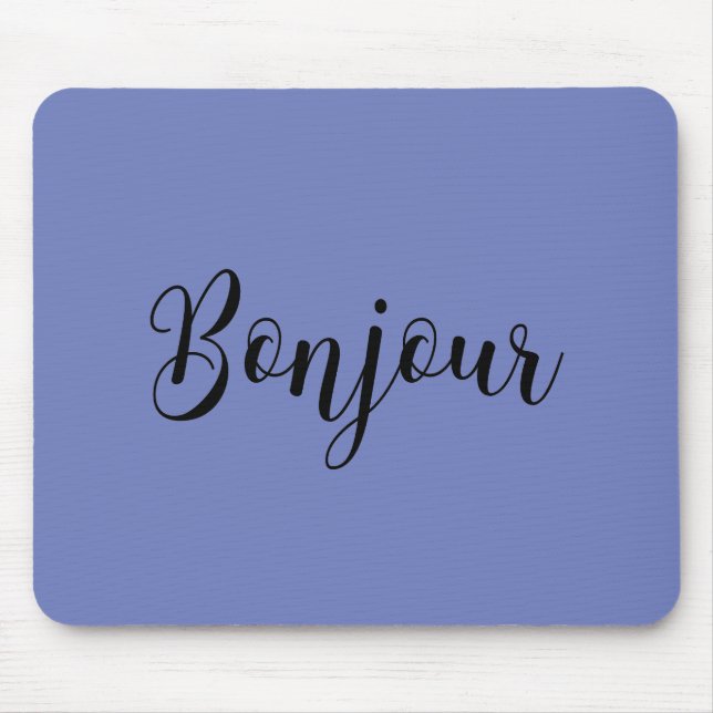 Tapis De Souris TexteNoirBonjour (Devant)