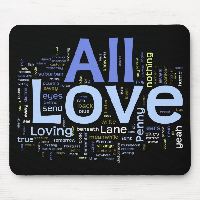Tapis De Souris Textes Mousepad (Devant)