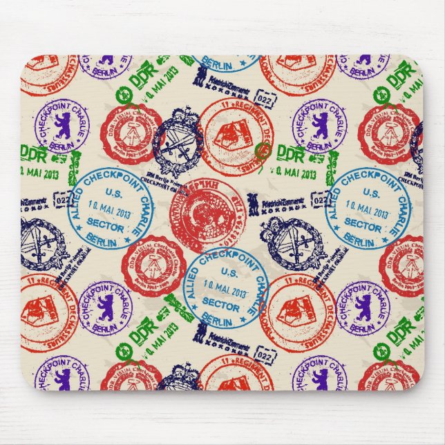 Tapis De Souris Texture avec de vrais timbres (Devant)