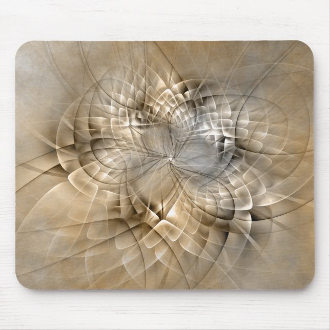 Tapis De Souris Texture d'art fractal abstrait de tons terrestres (Devant)