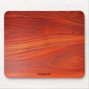 Tapis De Souris Texture de bois de cerisier personnalisé avec mono