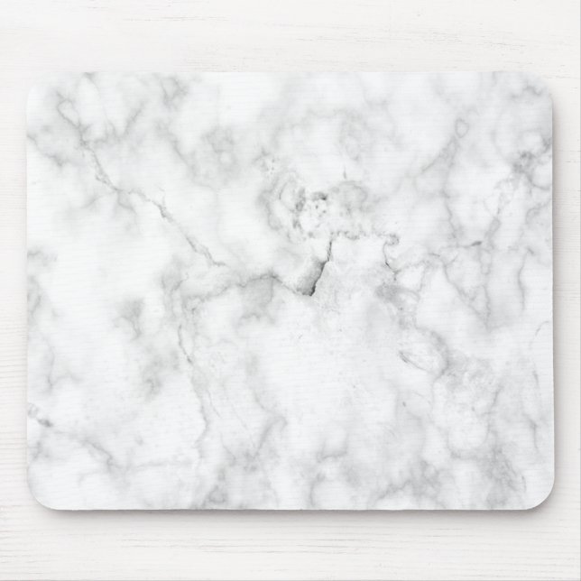 Tapis De Souris Texture de faux marbre blanc et gris (Devant)
