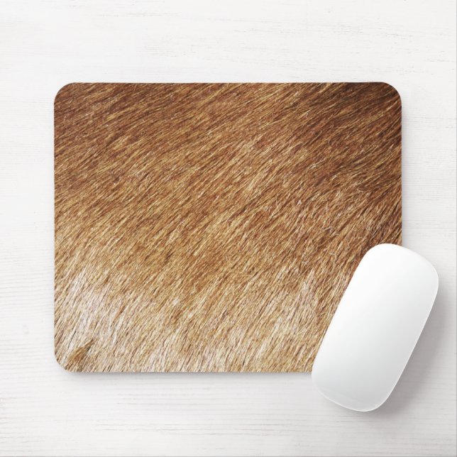 Tapis De Souris Texture de fourrure marron Nature - Décoration int (Avec souris)