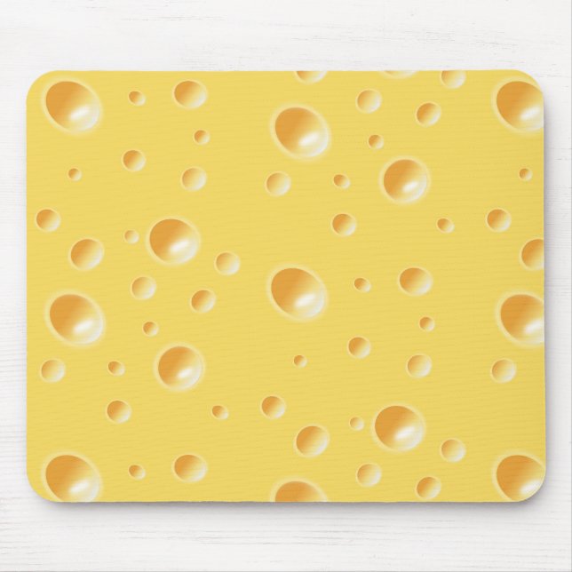 Tapis De Souris Texture de fromage suisse jaune (Devant)