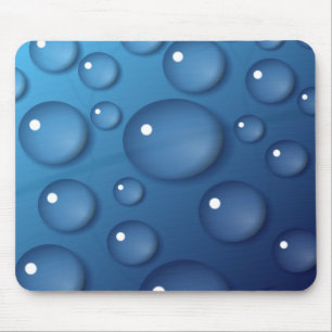 Tapis De Souris Texture de goutte d'eau bleue