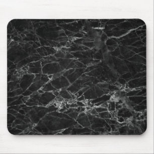 Tapis De Souris Texture de marbre noir et blanc