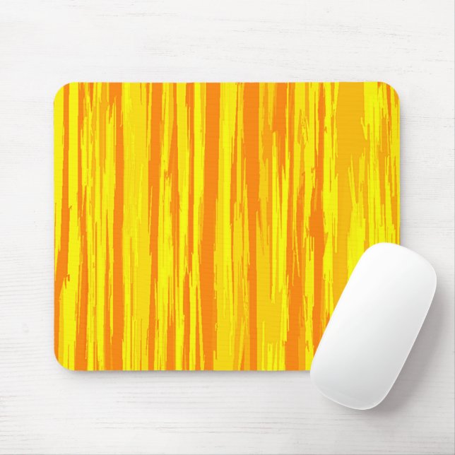 Tapis De Souris Texture En Bois Abstrait Orange Et Jaune (Avec souris)