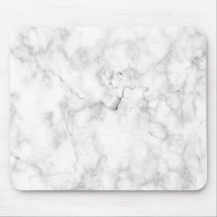 Tapis De Souris Texture en faux marbre blanc et gris