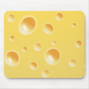 Tapis De Souris Texture jaune de fromage suisse