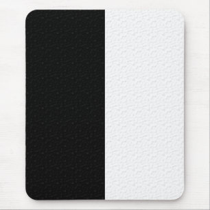 Tapis De Souris Texturé noir blanc deux couleurs demi-bandes