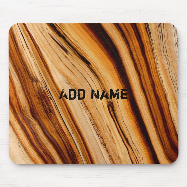 Tapis De Souris Texture personnalisée du tronc d'arbre brûlé (Devant)