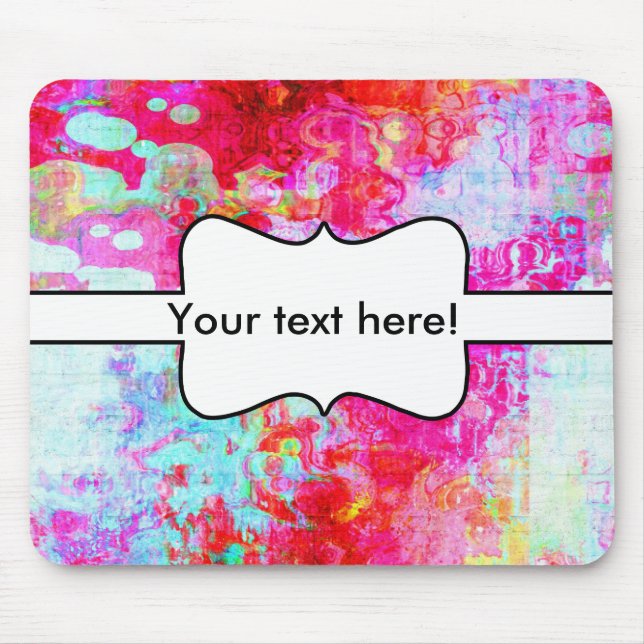 Tapis De Souris Texture rouge rose (Devant)