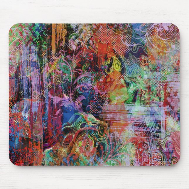Tapis De Souris Textures couleur Abstraites complexes (Devant)