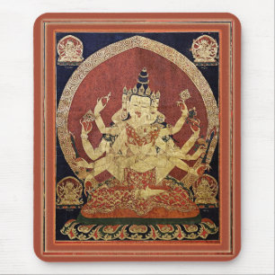 Tapis De Souris Thangka tibétain de Guhyasamaja Akshobhyavajra