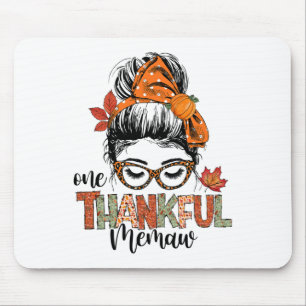 Tapis De Souris Thanksgiving Memaw Messy Bun Automne Automne Thank