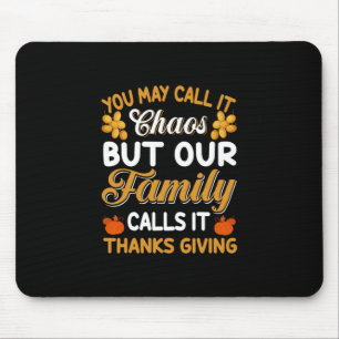 Tapis De Souris Thanksgiving Notre Famille L'Appelle Merci Giving
