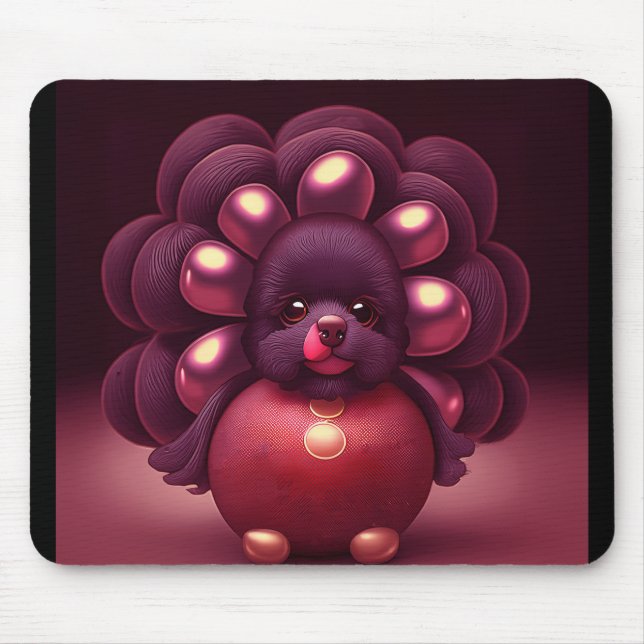 Tapis De Souris Thanksgiving Turkey-Poodle Hybrid Creature (Devant)