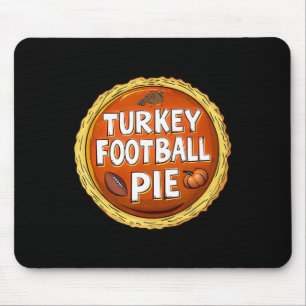 Tapis De Souris Thanksgiving Turquie Football Citrouille Pie Food 