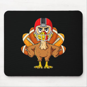 Tapis De Souris Thanksgiving Turquie Football Joueur Amusants garç