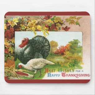 Tapis De Souris Thanksgiving vintage, Déchets sauvages Couleurs d'