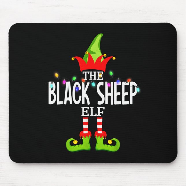 Tapis De Souris The Black Sheep Elf Christmas Matching Pajamas  (Devant)