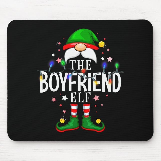 Tapis De Souris The Boyfriend Elf Christmas Family Pajama Party  (Devant)