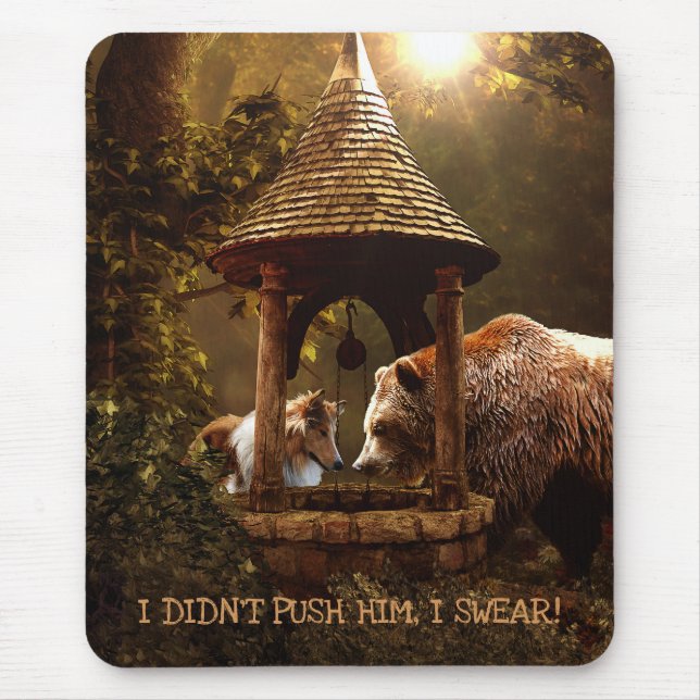 Tapis De Souris The Collie, the Boy, and the Well - Funny (Devant)