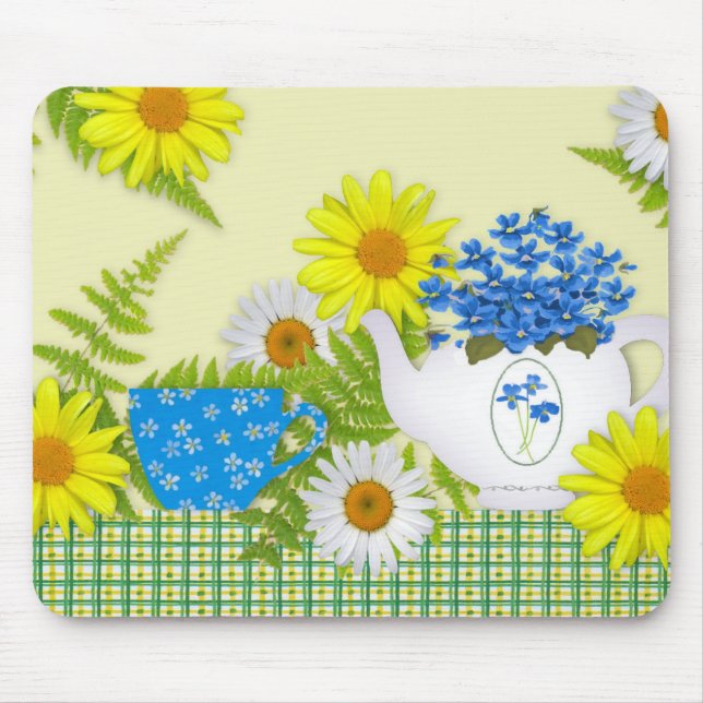 Tapis De Souris Thé de jardin Mousepad (Devant)
