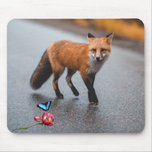 Tapis De Souris The Fox the Rose & the Butterfly