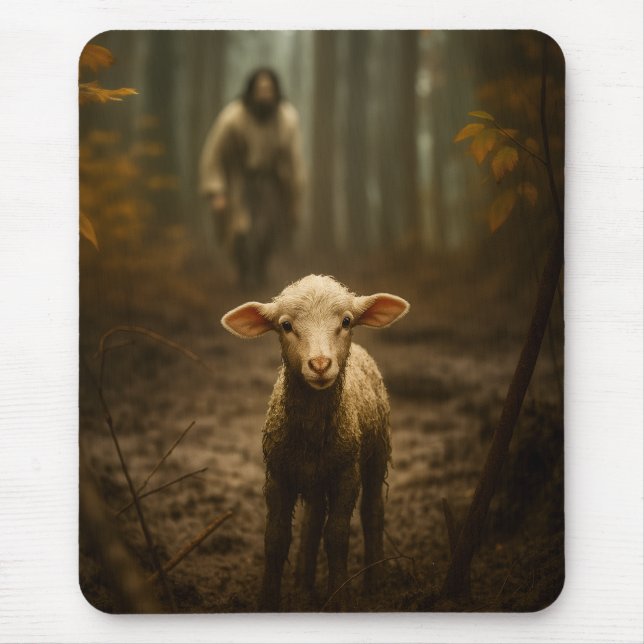 Tapis De Souris The Good Shepherd and the Lost Lamb – Jesus & Lamb (Devant)