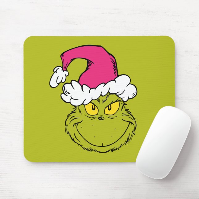 Tapis De Souris The Grinch in Pink Santa Hat (Avec souris)