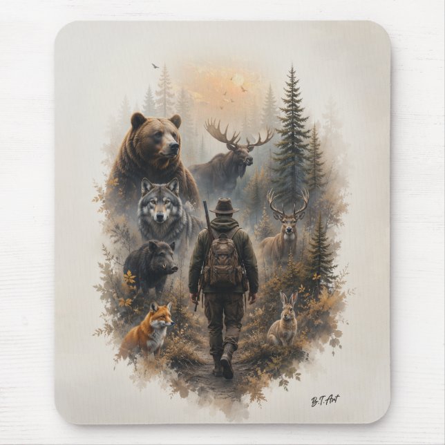 Tapis De Souris The Hunter , Dans le silence sauvage  (Devant)