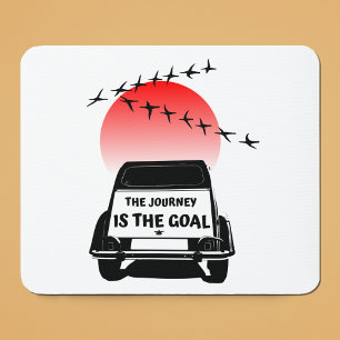 Tapis De Souris The journey is the goal sunset - oldtimer 2CV