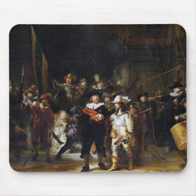 Tapis De Souris The Night Watch, Rembrandt, 1642 (Devant)