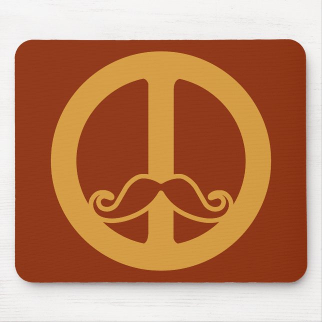 Tapis De Souris The Peace Stache custom mousepad (Devant)