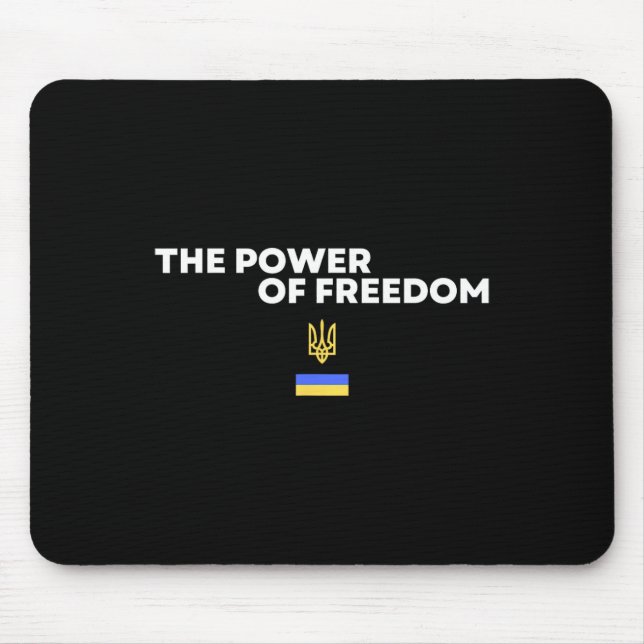 Tapis De Souris The Power Of Freedom Trident Ukrainian Flag Symbol (Devant)