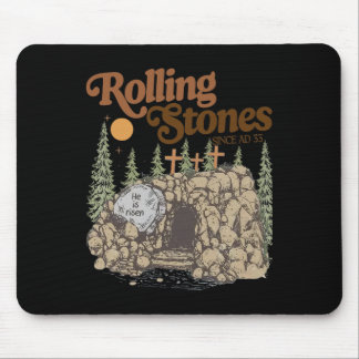 Tapis De Souris The Stone Was Rolled Away He Is Alive Retro Christ