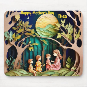 Tapis De Souris THEA ~ Fête des mères ~ découpe de papier ~ Mousep