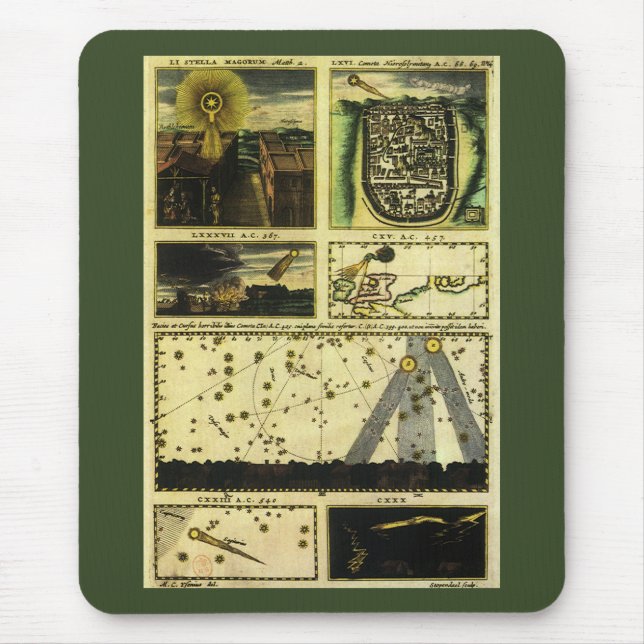 Tapis De Souris Théâtre Cometicum Comets par Stanislaw Lubieniecki (Devant)