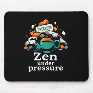 Tapis De Souris Théière Zen sous pression Vibes Chill Santé mental