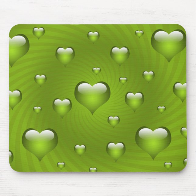 Tapis De Souris Thème d'amour des coeurs (Devant)
