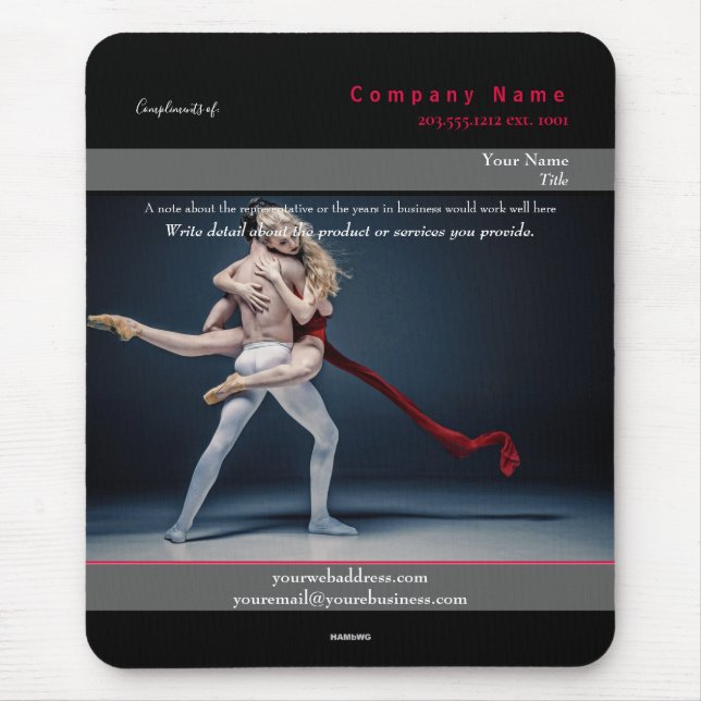 Tapis De Souris Thème de ballet Mousepad promotionnel - HAMbyWG (Devant)