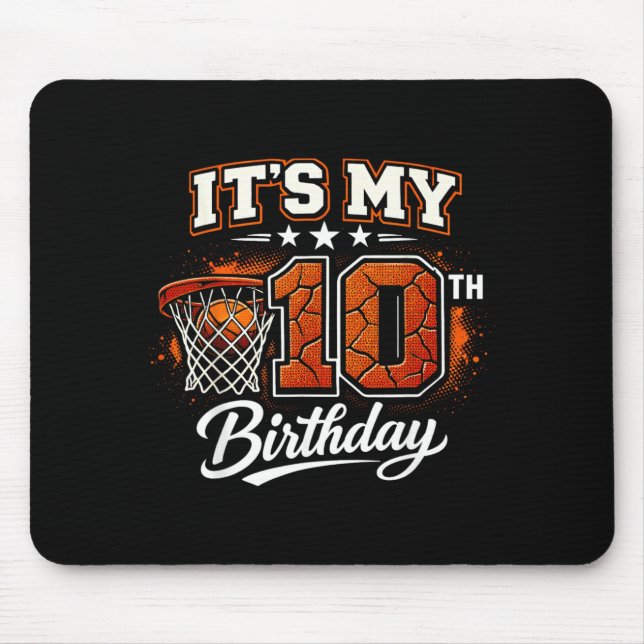 Tapis De Souris Thème de baseball pour 10 ans Anniversaire 10 ans (Devant)