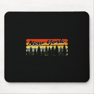 Tapis De Souris Thème de cabine d'arbres de forêt de New York Couc